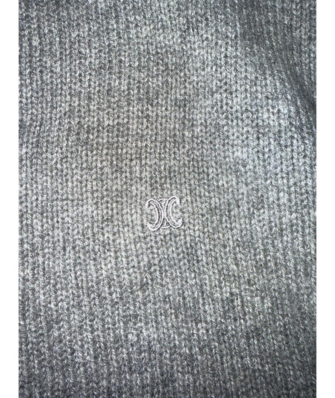 CELINE Серый кашемировый джемпер / свитер, фото 3