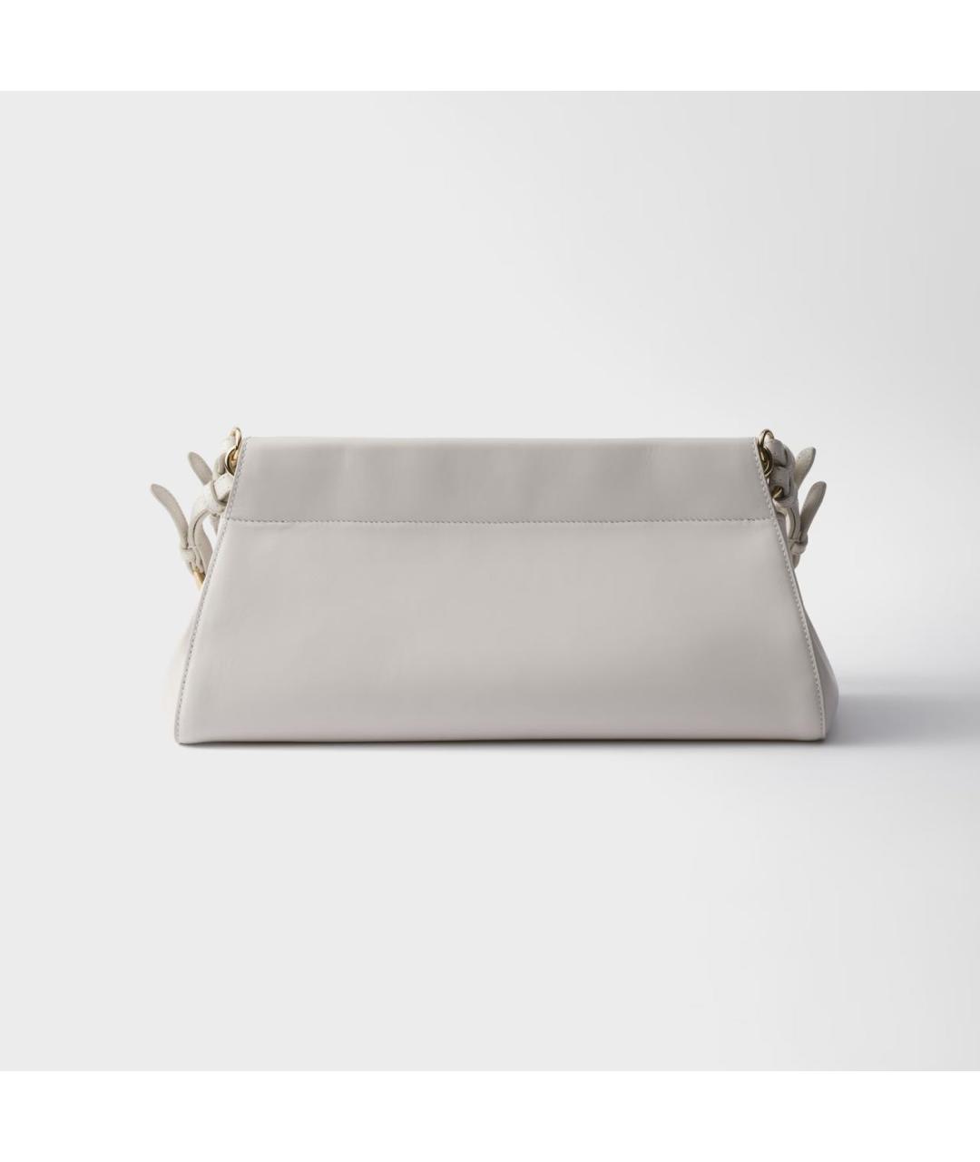 PRADA Белая кожаная сумка через плечо, фото 4