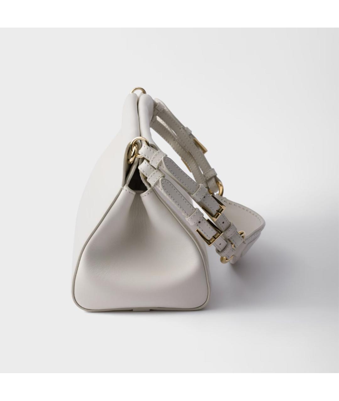 PRADA Белая кожаная сумка через плечо, фото 5
