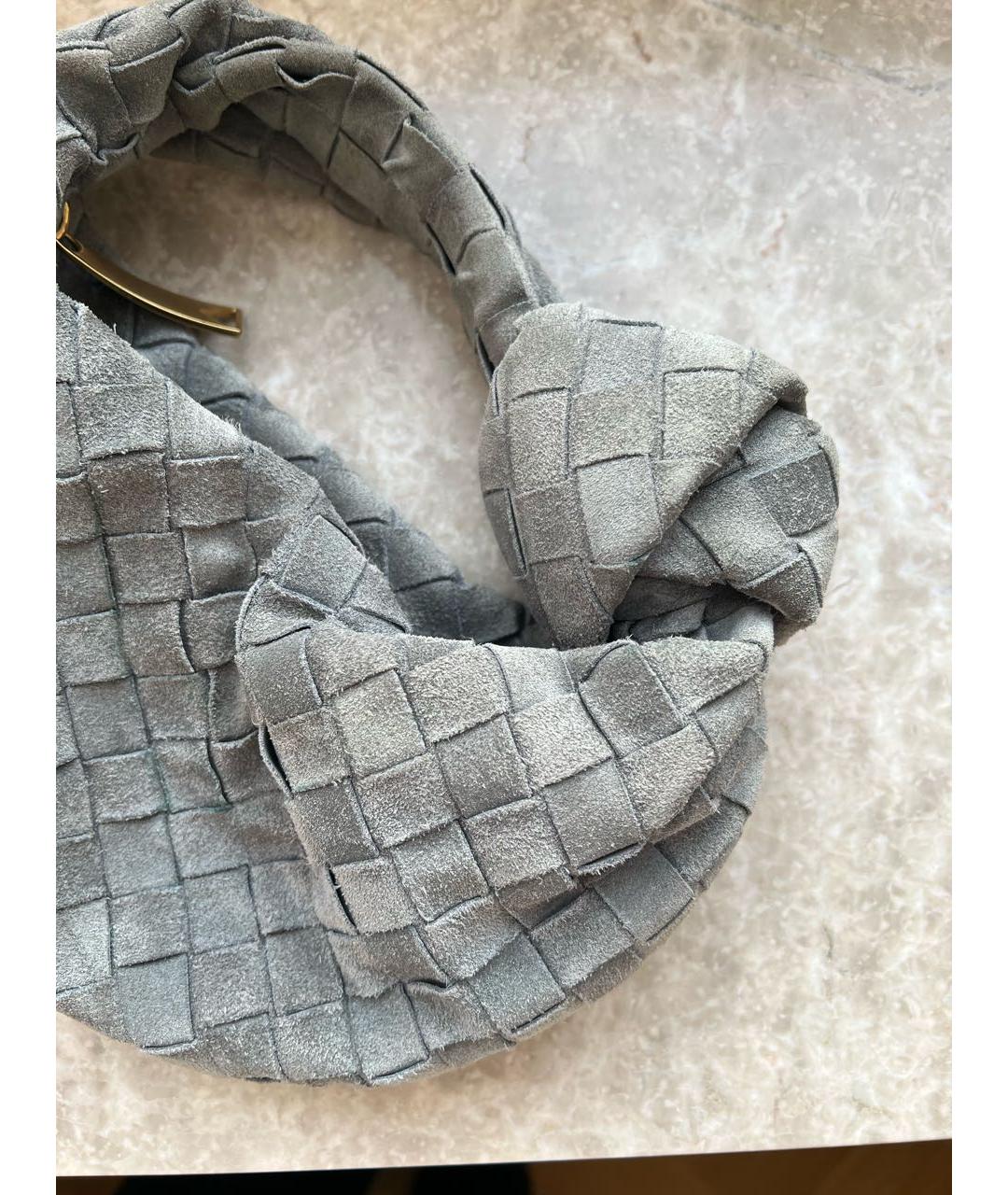 BOTTEGA VENETA Серая замшевая сумка с короткими ручками, фото 3