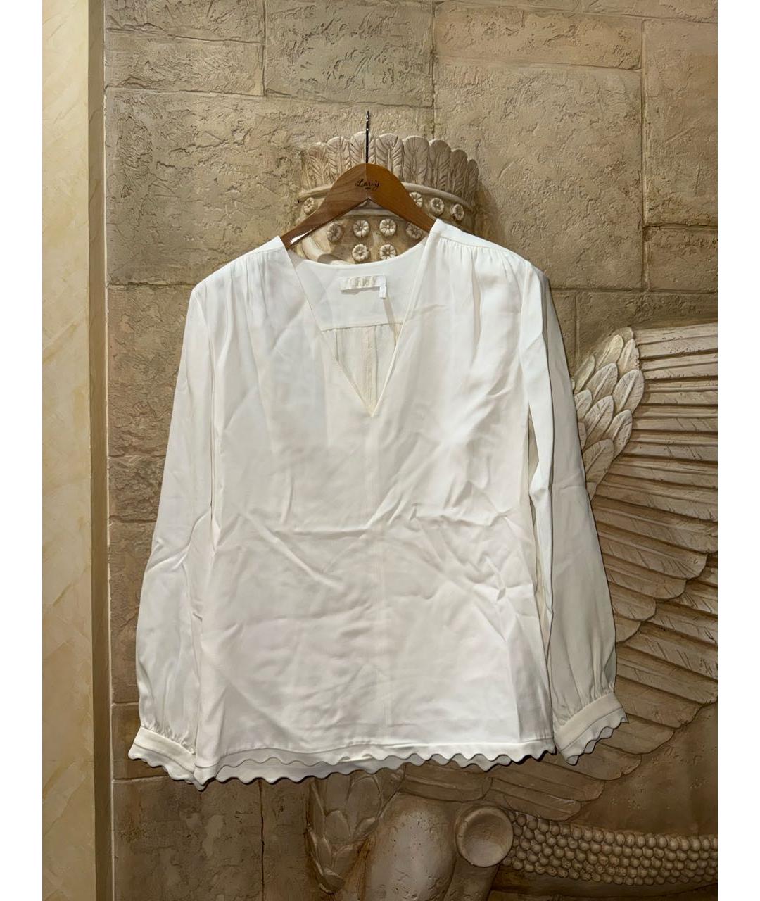 CHLOE Белая ацетатная блузы, фото 6