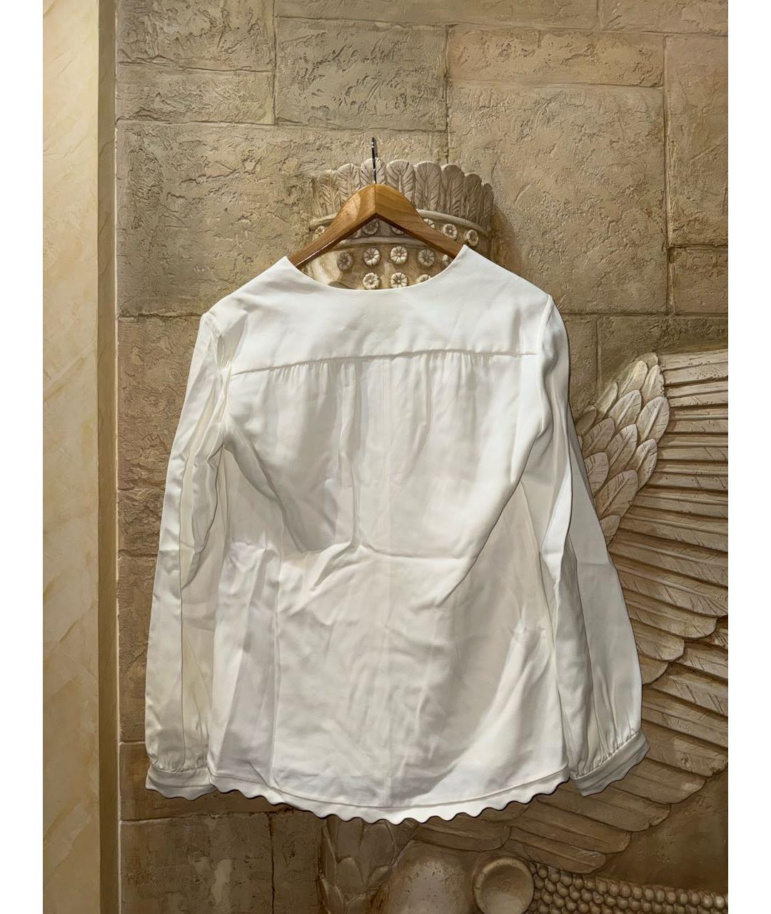 CHLOE Белая ацетатная блузы, фото 2