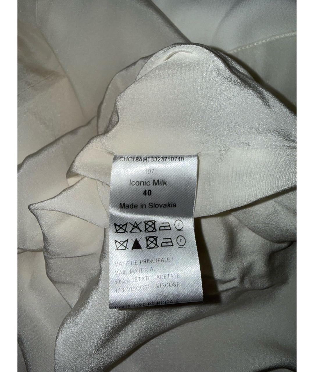 CHLOE Белая ацетатная блузы, фото 4