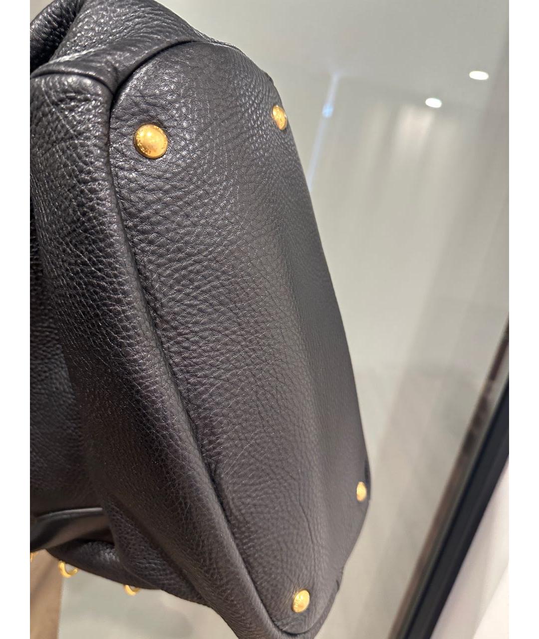PRADA Черная кожаная сумка с короткими ручками, фото 8