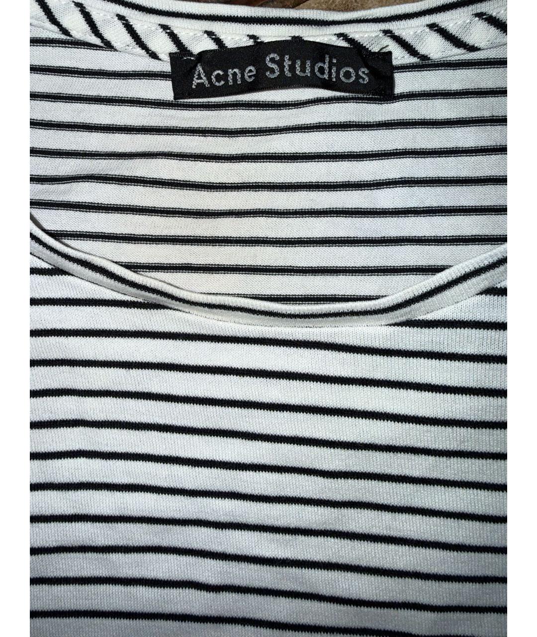ACNE STUDIOS Белая хлопковая футболка, фото 3