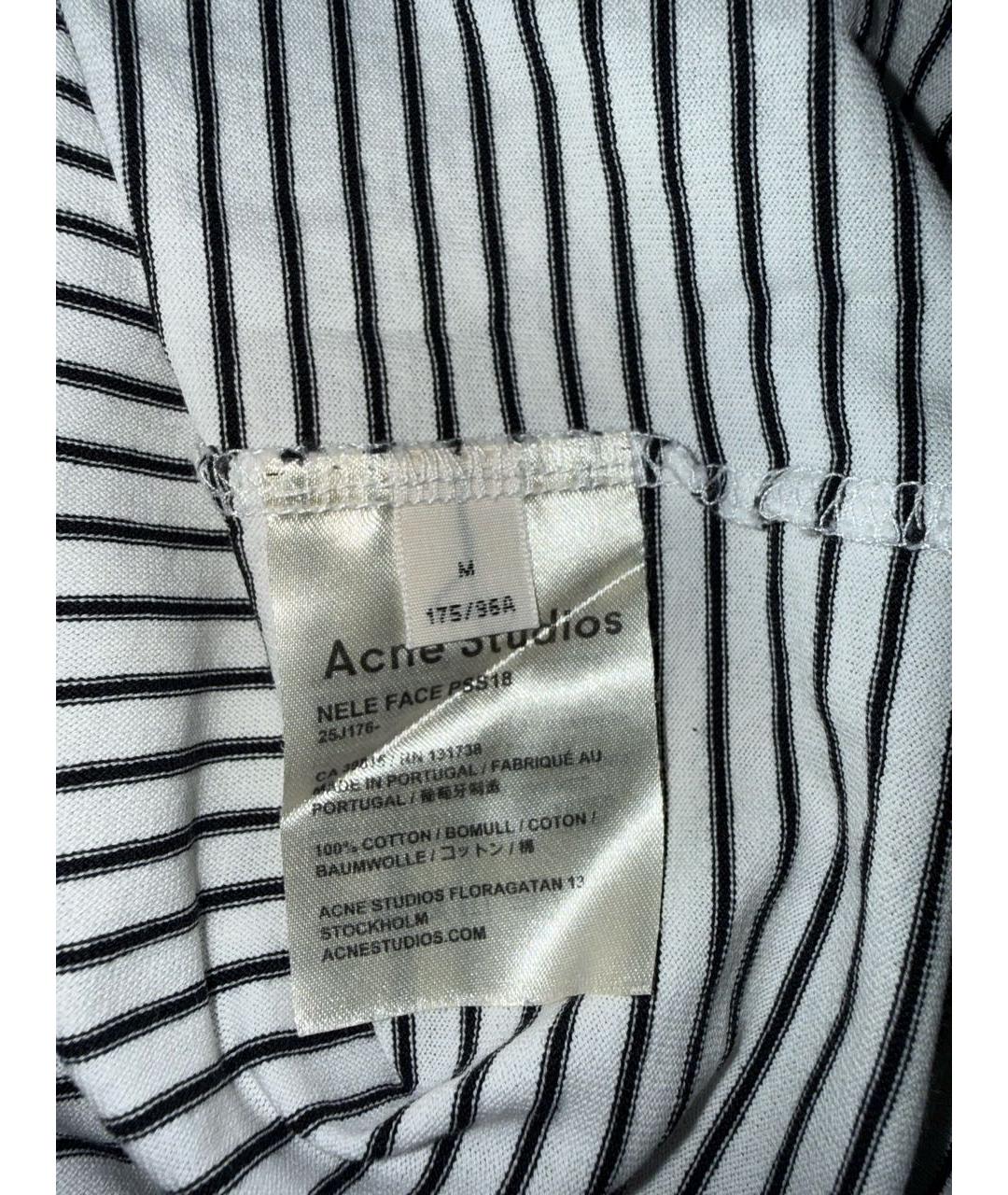 ACNE STUDIOS Белая хлопковая футболка, фото 5