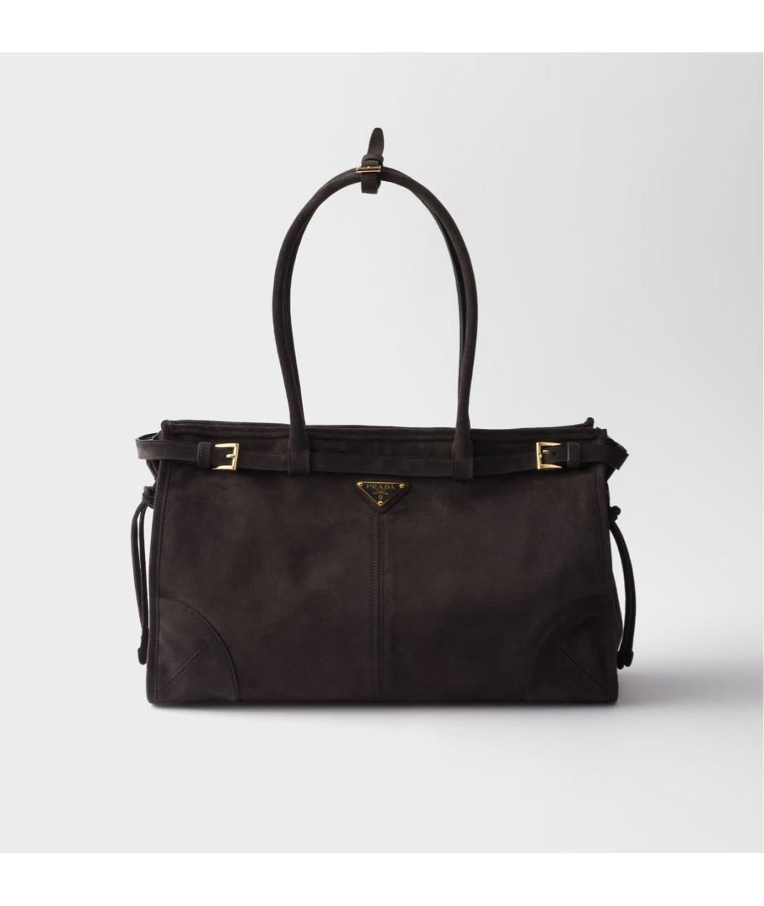 PRADA Антрацитовая замшевая сумка через плечо, фото 7