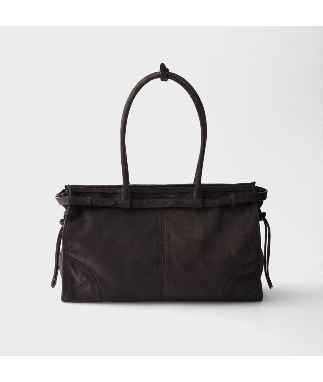 PRADA Антрацитовая замшевая сумка через плечо, фото 4