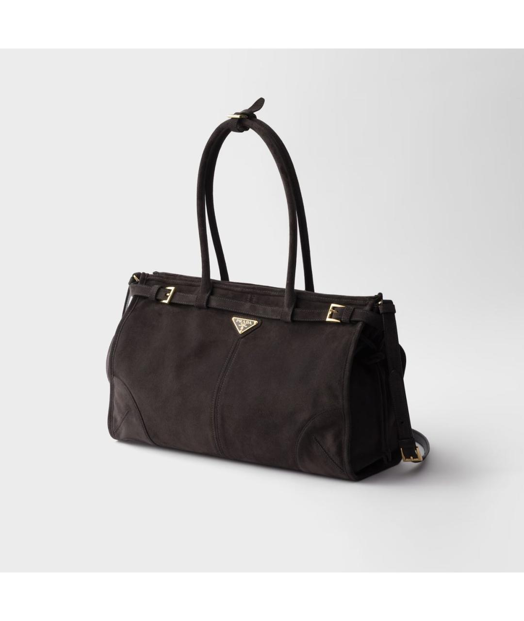 PRADA Антрацитовая замшевая сумка через плечо, фото 3