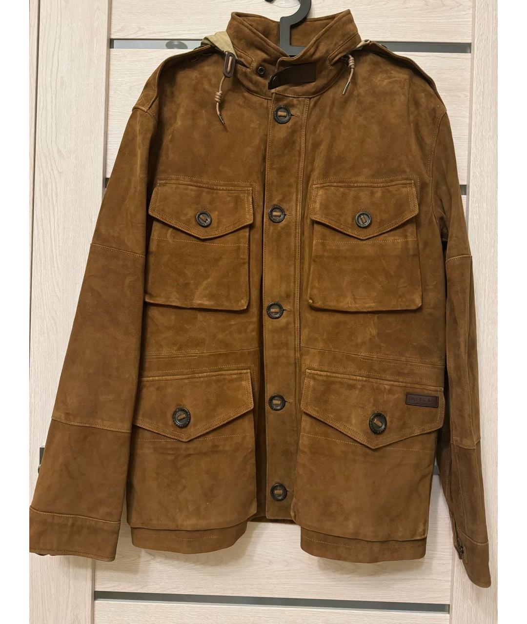 POLO RALPH LAUREN Коричневая замшевая куртка, фото 4