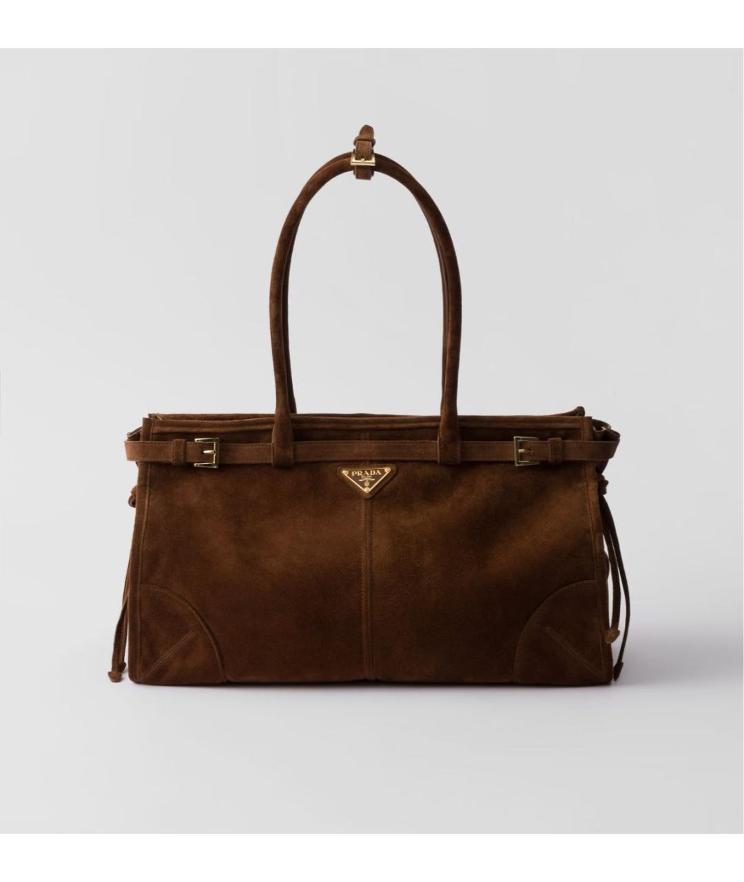 PRADA Коричневая замшевая сумка через плечо, фото 7