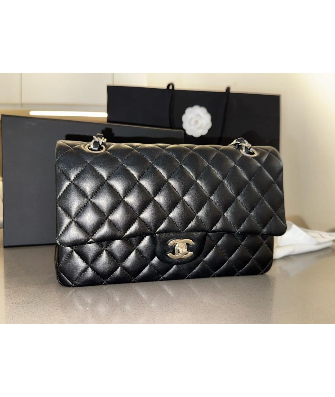 CHANEL Черная кожаная сумка через плечо, фото 4