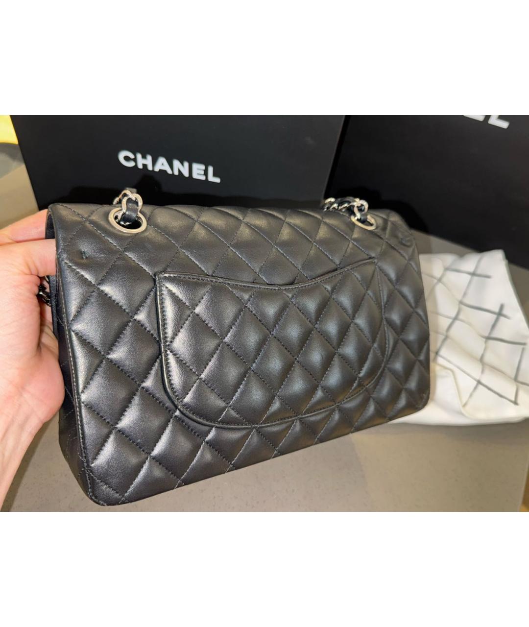 CHANEL Черная кожаная сумка через плечо, фото 3