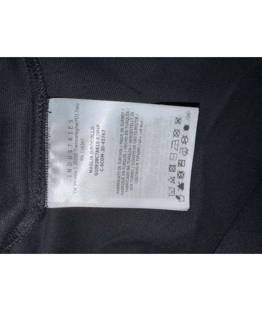 MONCLER Черная хлопковая футболка, фото 4