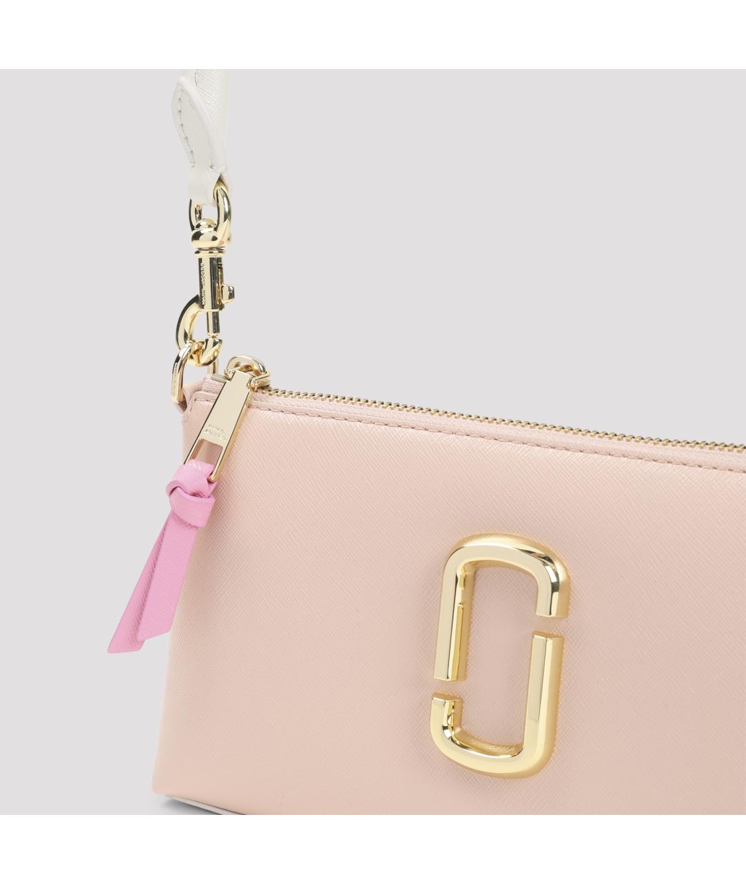 MARC JACOBS Розовая кожаная сумка с короткими ручками, фото 3