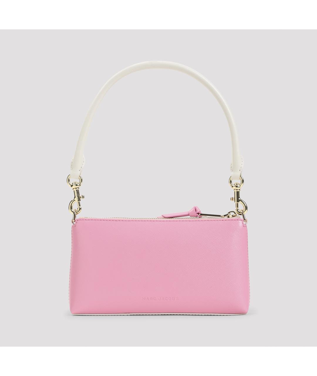 MARC JACOBS Розовая кожаная сумка с короткими ручками, фото 2
