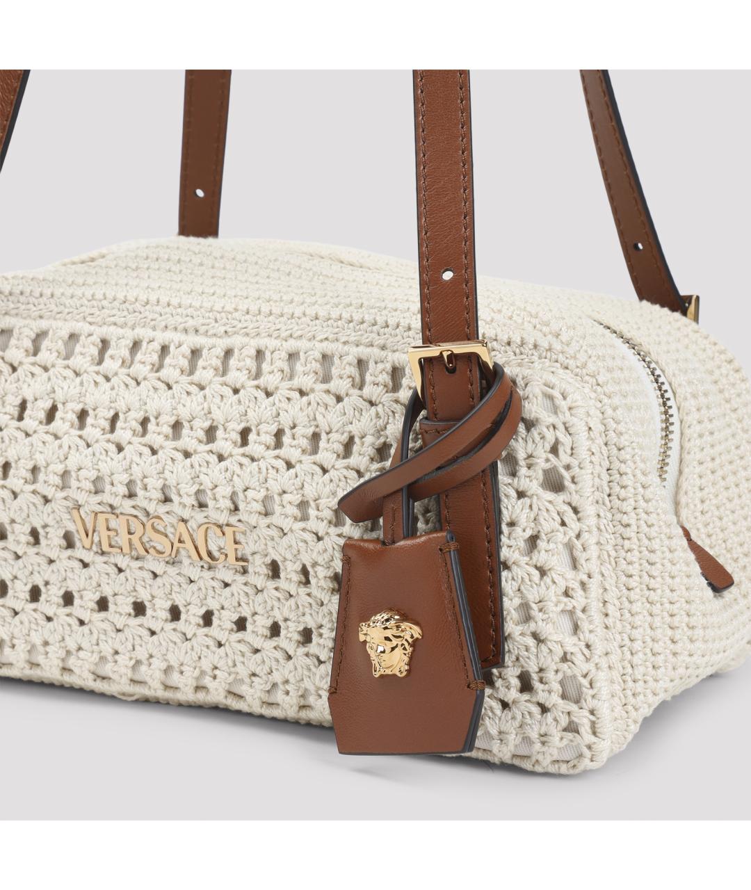 VERSACE Бежевая сумка через плечо, фото 3