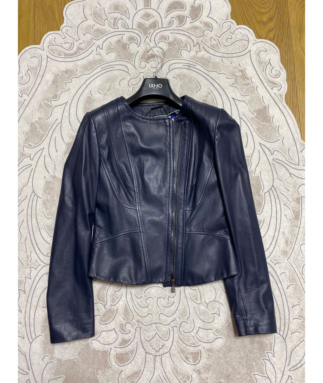 ELIE TAHARI Синий кожаный жакет/пиджак, фото 5
