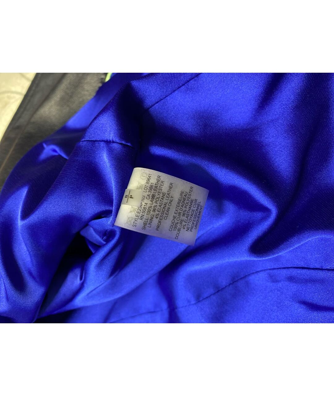 ELIE TAHARI Синий кожаный жакет/пиджак, фото 4