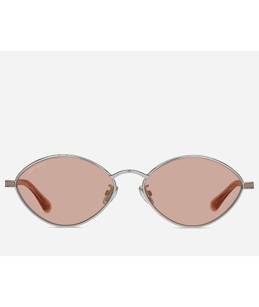 JIMMY CHOO Бежевые металлические солнцезащитные очки, фото 2