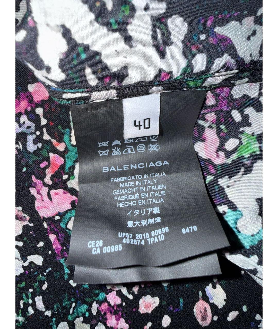 BALENCIAGA Мульти шелковая рубашка, фото 4