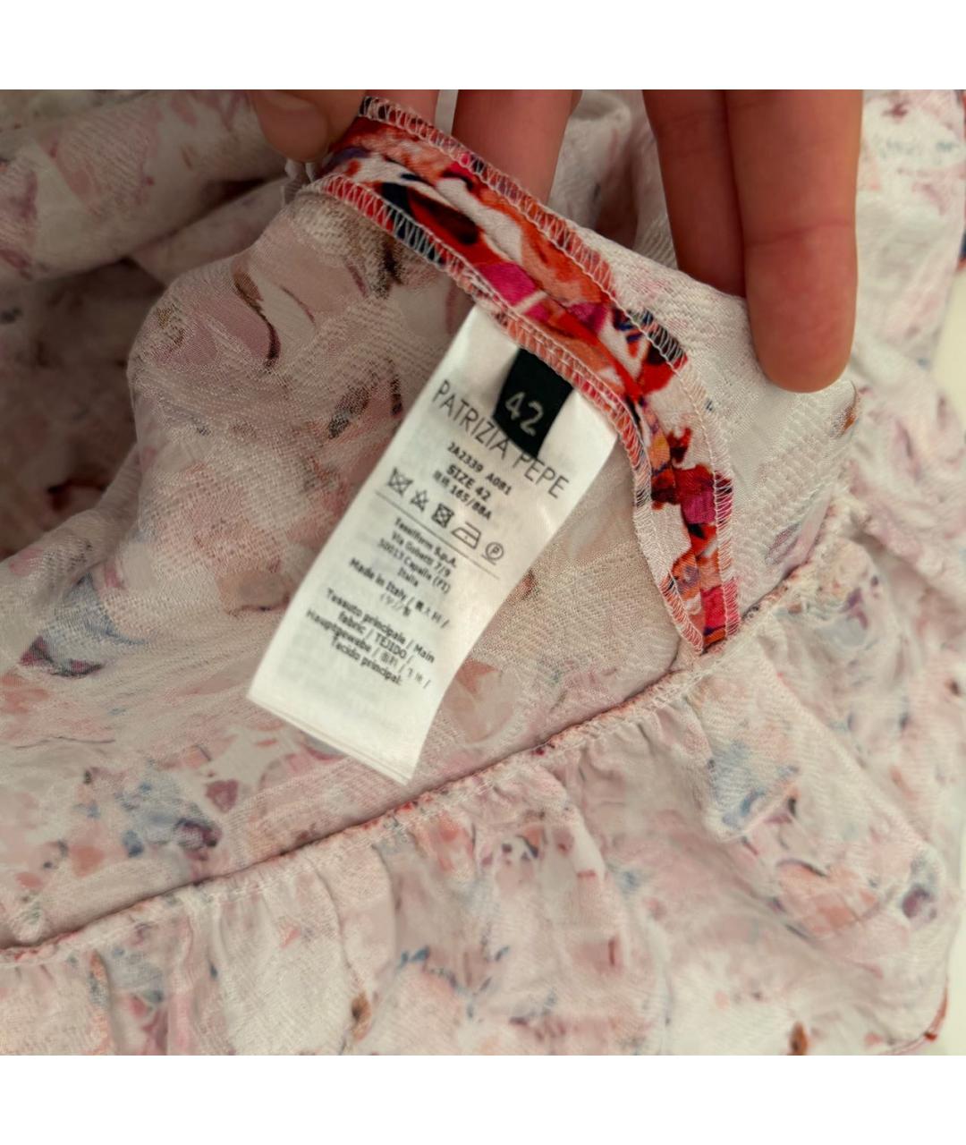 PATRIZIA PEPE Красное полиэстеровое повседневное платье, фото 7