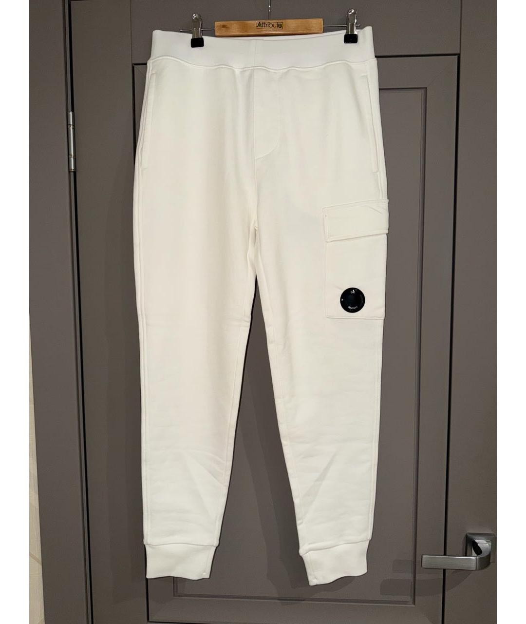 CP COMPANY Белые хлопковые повседневные брюки, фото 4