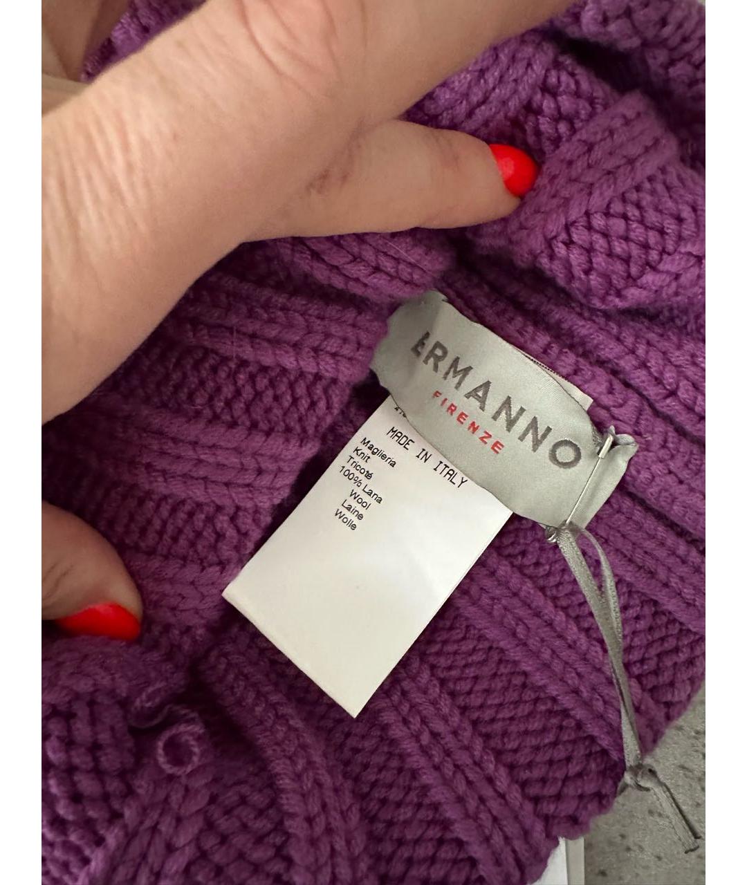 ERMANNO FIRENZE Фиолетовая шерстяная шапка, фото 3