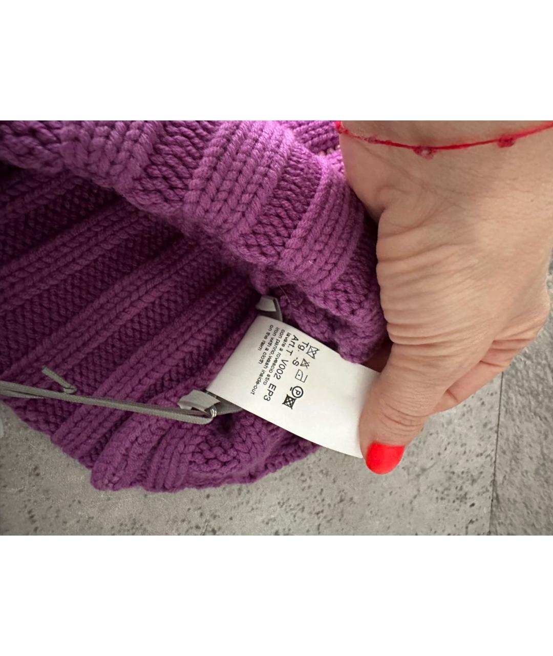 ERMANNO FIRENZE Фиолетовая шерстяная шапка, фото 4