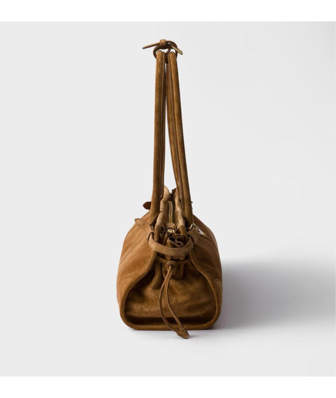 PRADA Коричневая замшевая сумка через плечо, фото 6