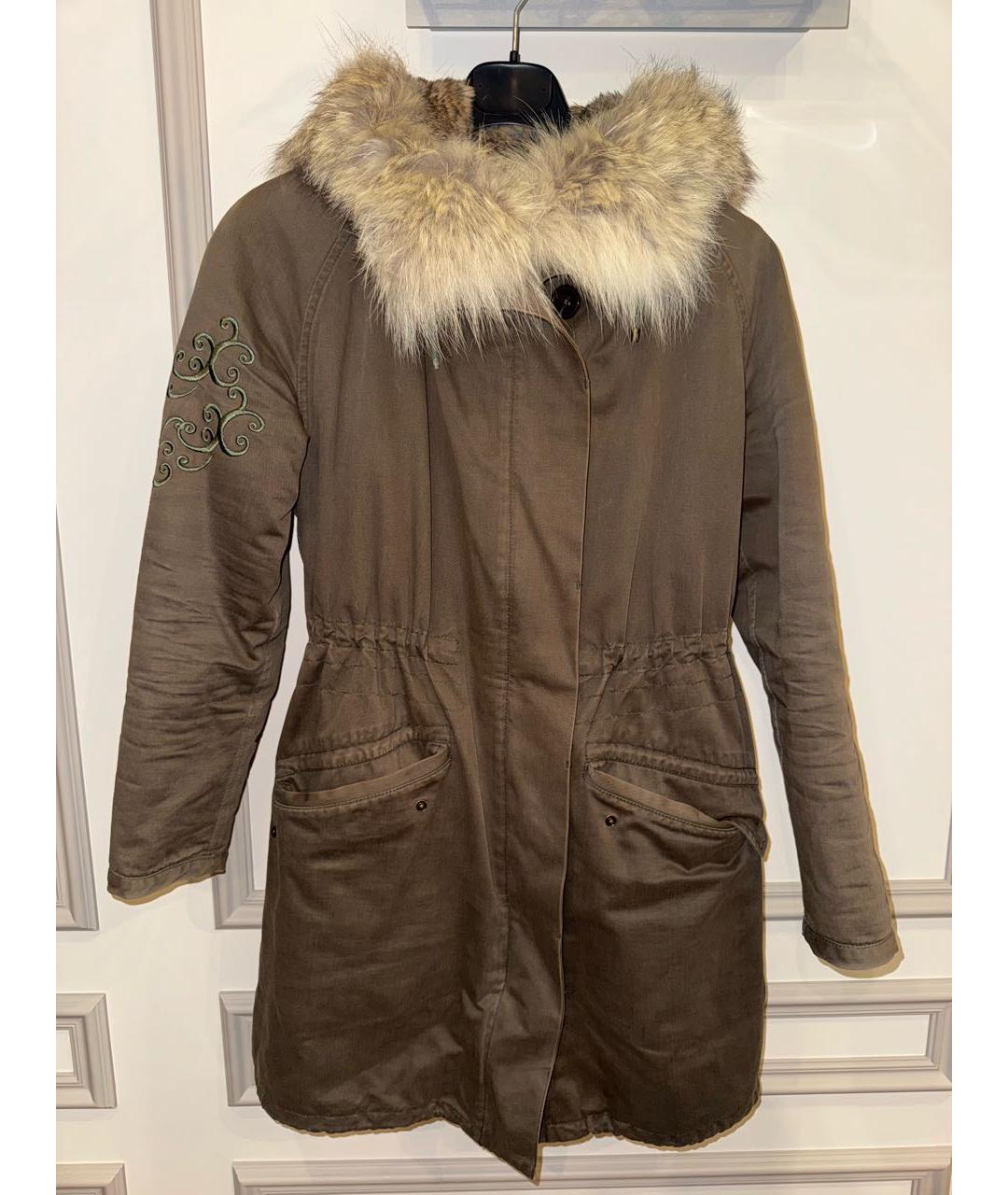 ARMY YVES SALOMON Хаки меховая парка, фото 2
