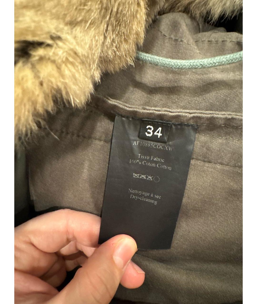 ARMY YVES SALOMON Хаки меховая парка, фото 3