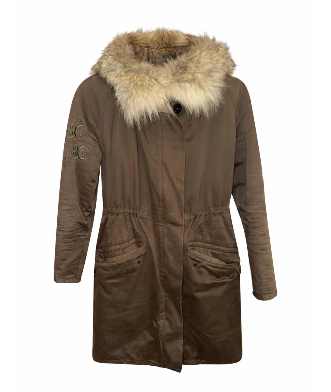 ARMY YVES SALOMON Хаки меховая парка, фото 1