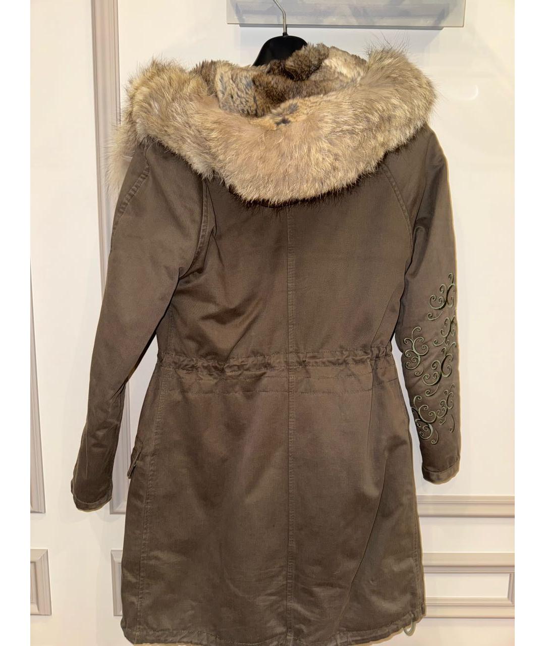 ARMY YVES SALOMON Хаки меховая парка, фото 4