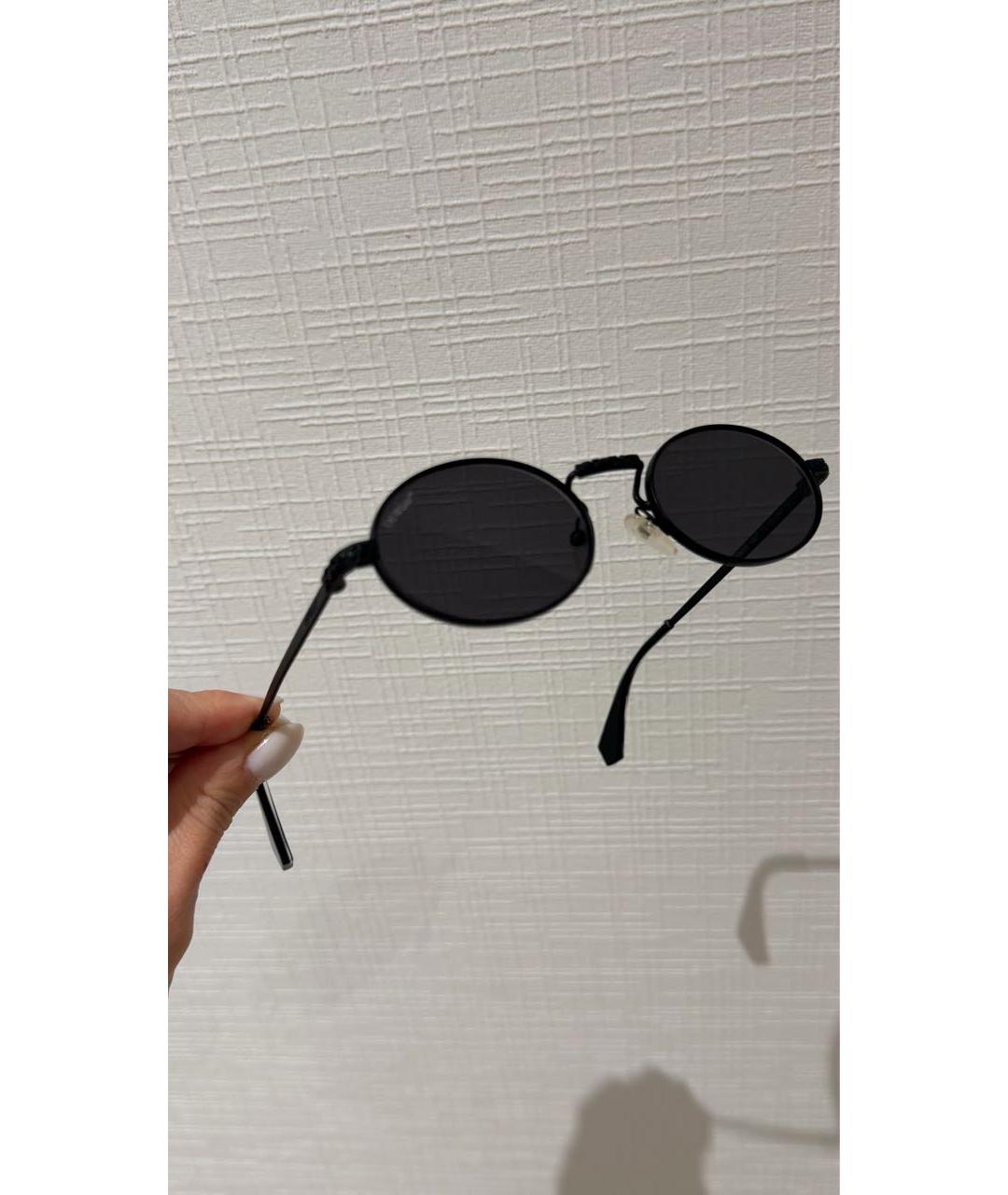 OFF-WHITE Черные металлические солнцезащитные очки, фото 5