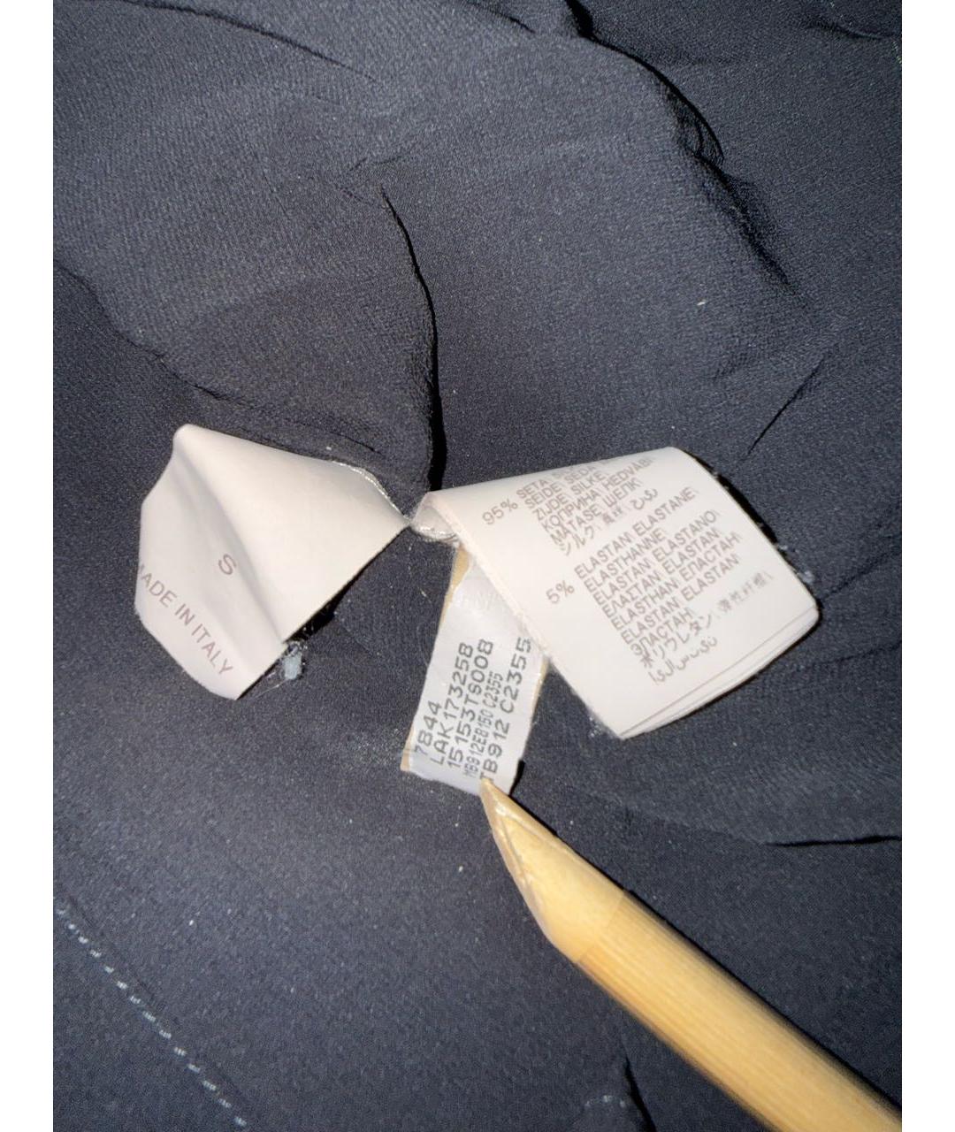 BRUNELLO CUCINELLI Черная шелковая блузы, фото 5