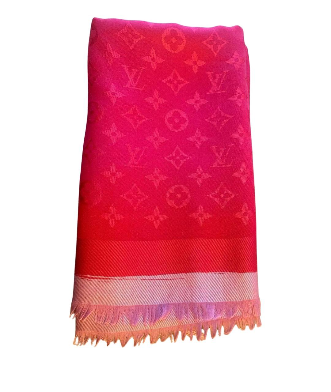 LOUIS VUITTON Фуксия шерстяной платок, фото 1