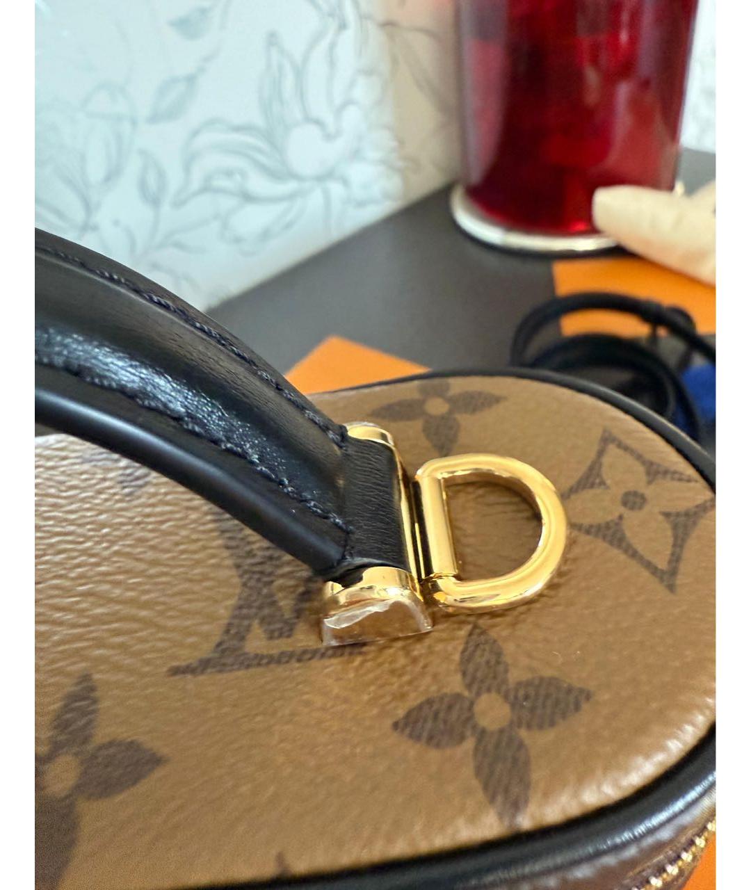 LOUIS VUITTON Коричневая кожаная сумка через плечо, фото 8