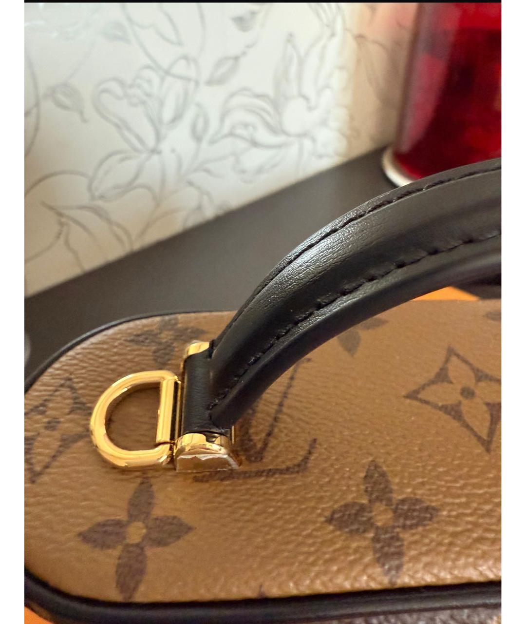 LOUIS VUITTON Коричневая кожаная сумка через плечо, фото 6