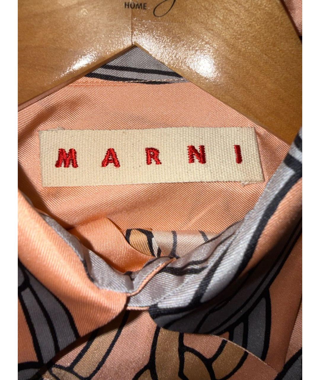 MARNI Коралловая шелковая рубашка, фото 3