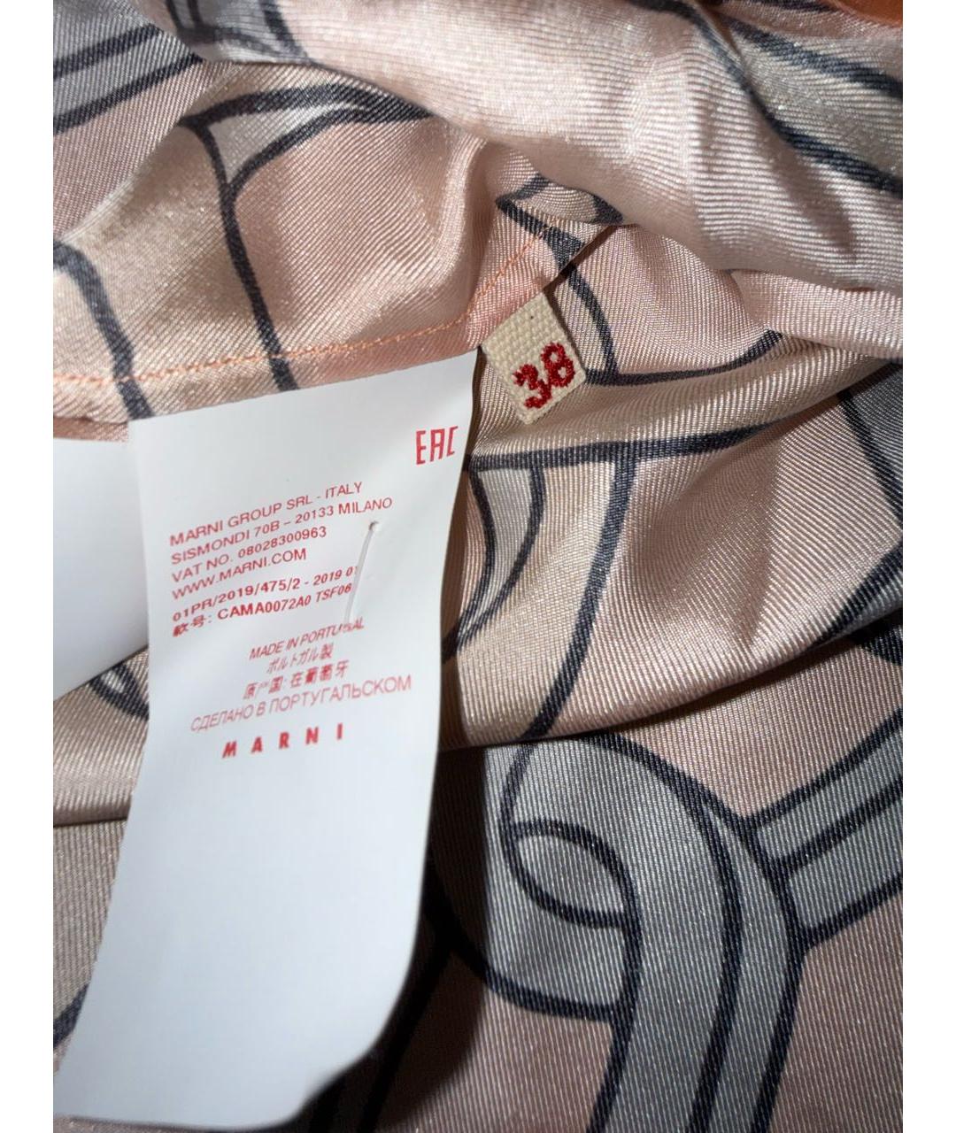 MARNI Коралловая шелковая рубашка, фото 4