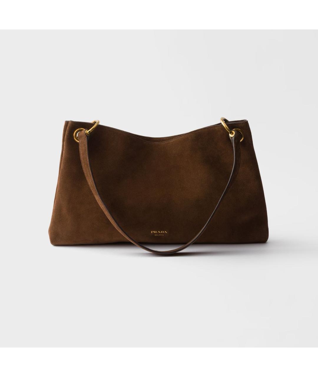 PRADA Коричневая замшевая сумка через плечо, фото 7