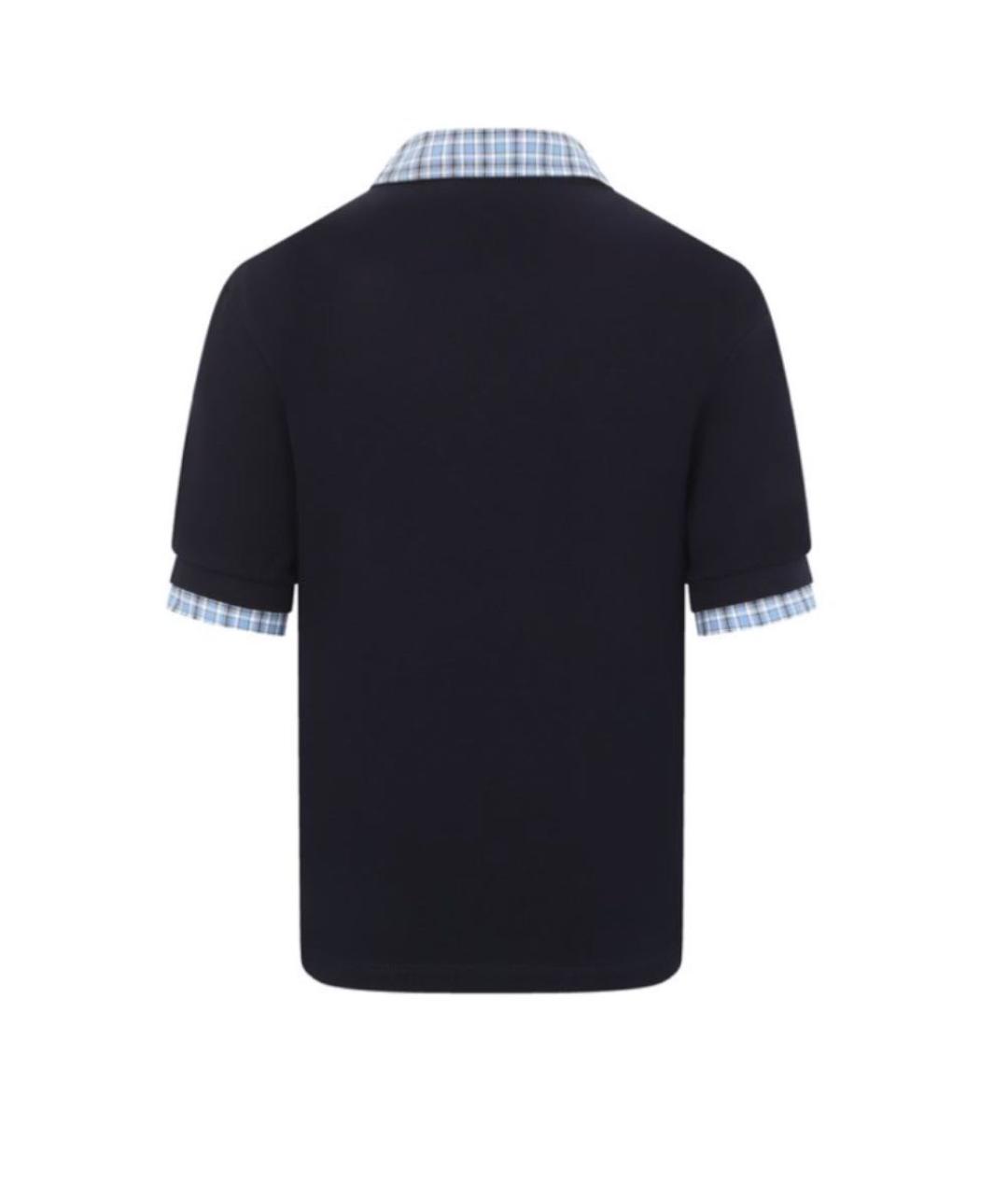 MIU MIU Темно-синяя хлопковая футболка, фото 2