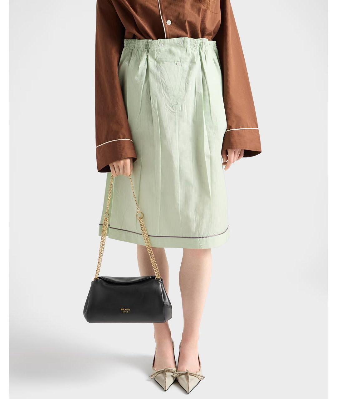 PRADA Черная кожаная сумка через плечо, фото 2