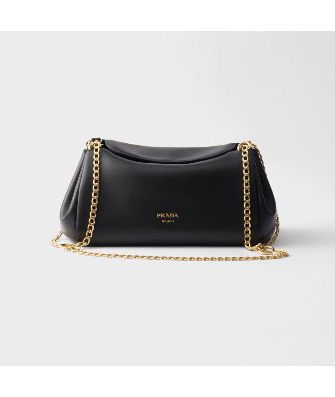 PRADA Черная кожаная сумка через плечо, фото 7
