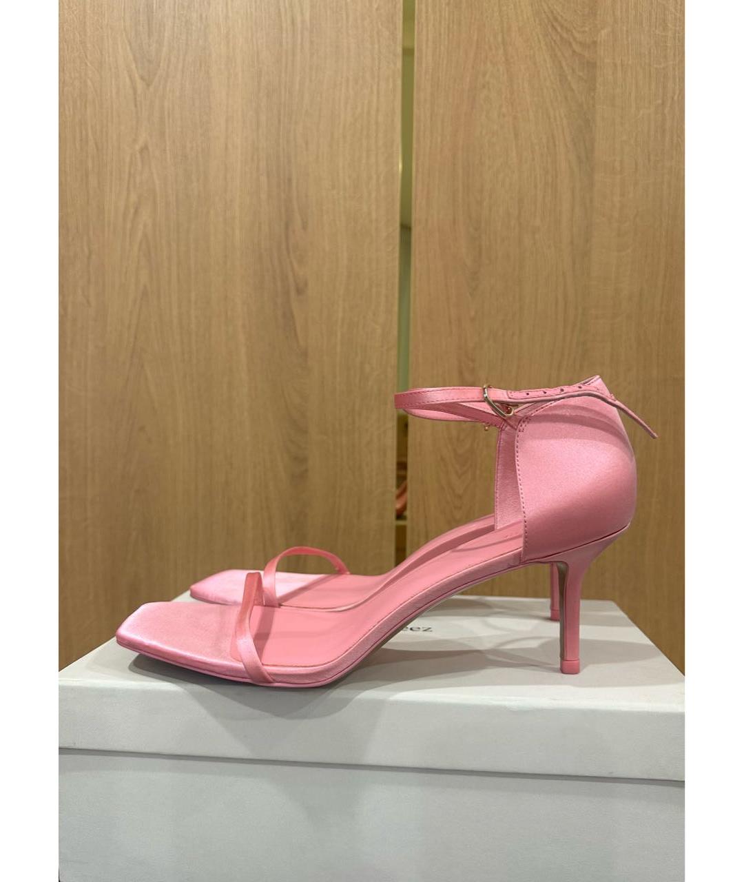 12 STOREEZ Розовые текстильные босоножки, фото 5