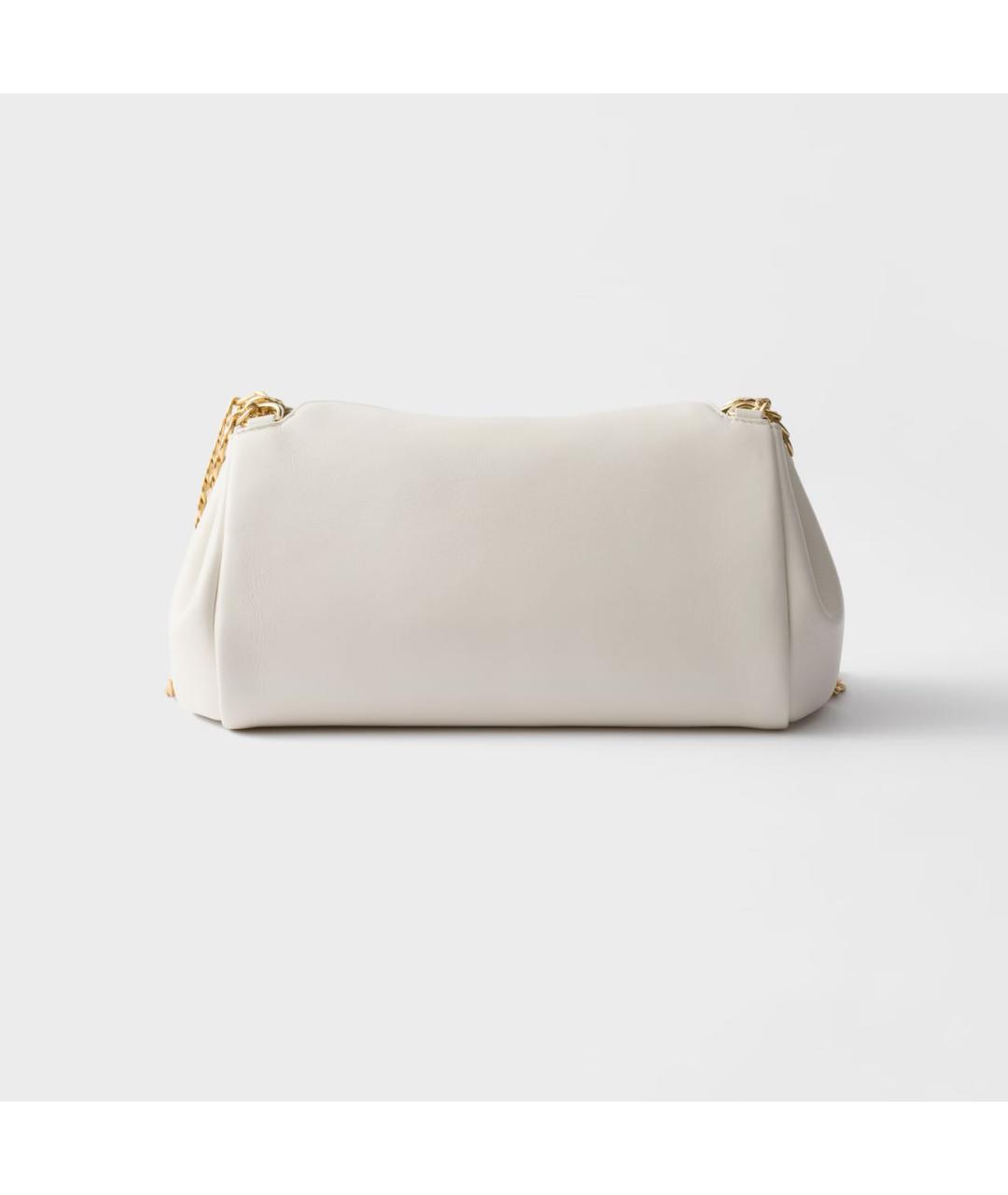 PRADA Белая кожаная сумка через плечо, фото 4