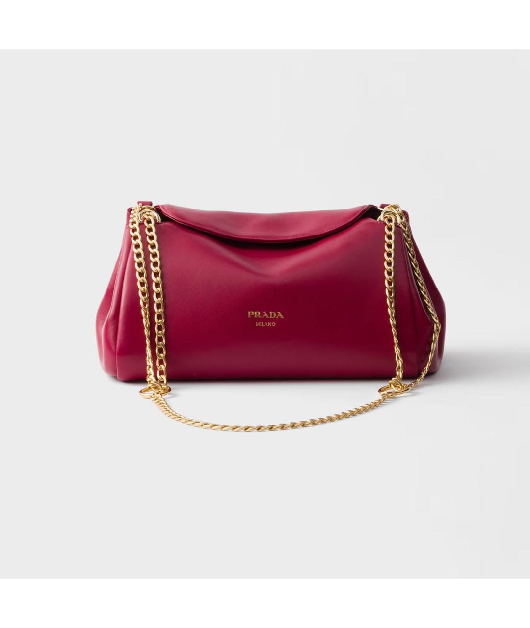PRADA Красная кожаная сумка через плечо, фото 7