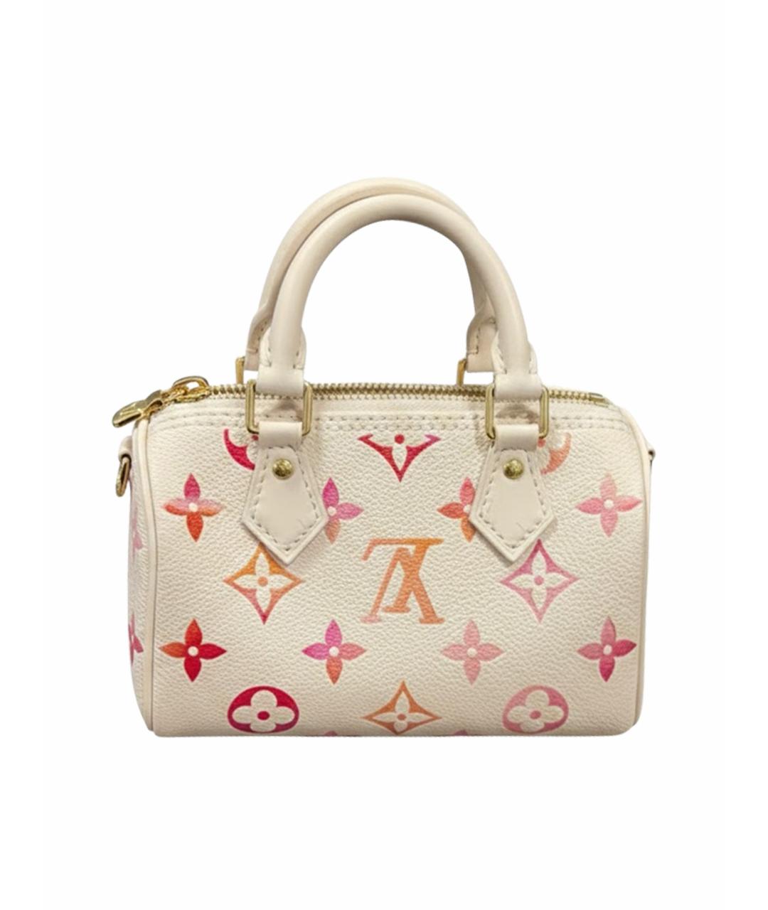 LOUIS VUITTON Бежевая кожаная сумка с короткими ручками, фото 1