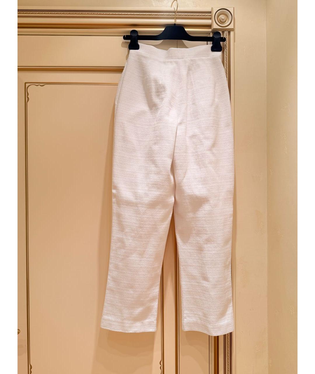 ULYANA SERGEENKO Белые хлопковые брюки узкие, фото 2